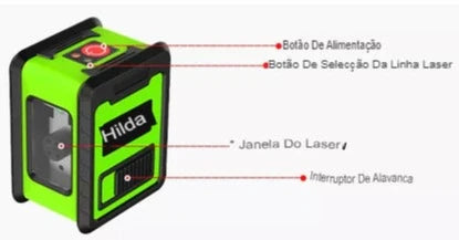 Nível a Laser Verde Profissional HILDA